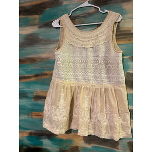 Women's One September Beige Lace Embroidered Blouse M